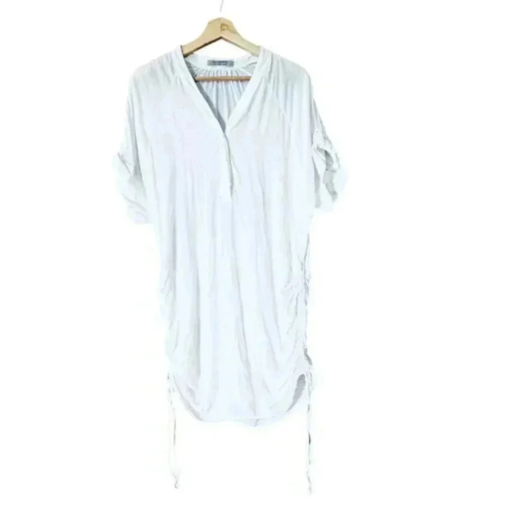 All Saints Isle Top White Womes Size 4 Button Up Loose flowy Fit